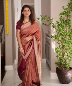 Deepika Jha in Zuri Burgundy